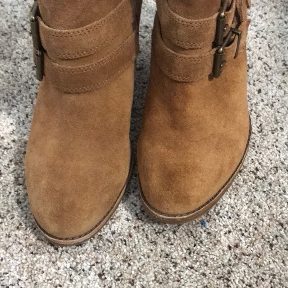 Gianni Bini Tan Suede Ankle Boots - Picture 4 of 5